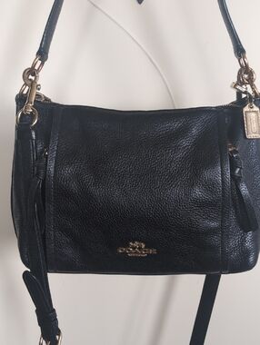 Coach Marlon 🖤 Pebbled Hobo Shoulder /Crossbody Bag